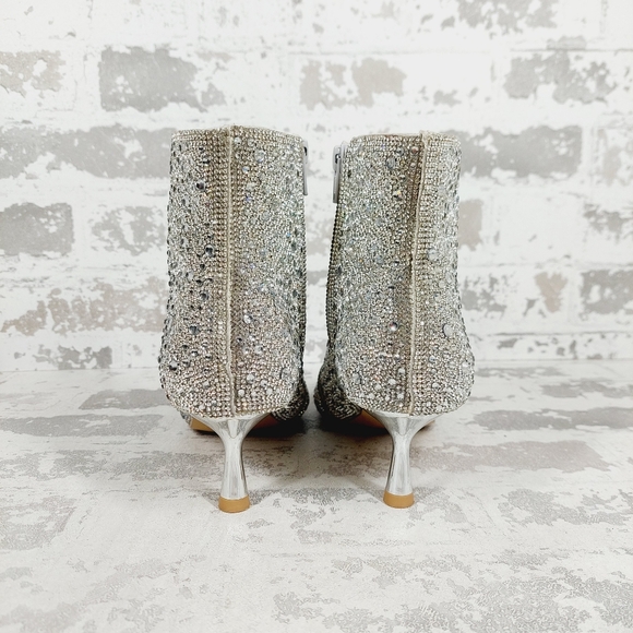 New ABOUND Marysol Rhinestone Embellished Bootie In Silver Rhinestone E259 - Picture 5 of 12